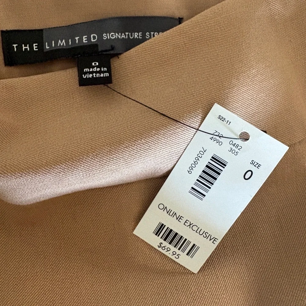NWT‎ The Limited Signature Stretch Tan Pencil Skirt 0/XS Business Career Preppy